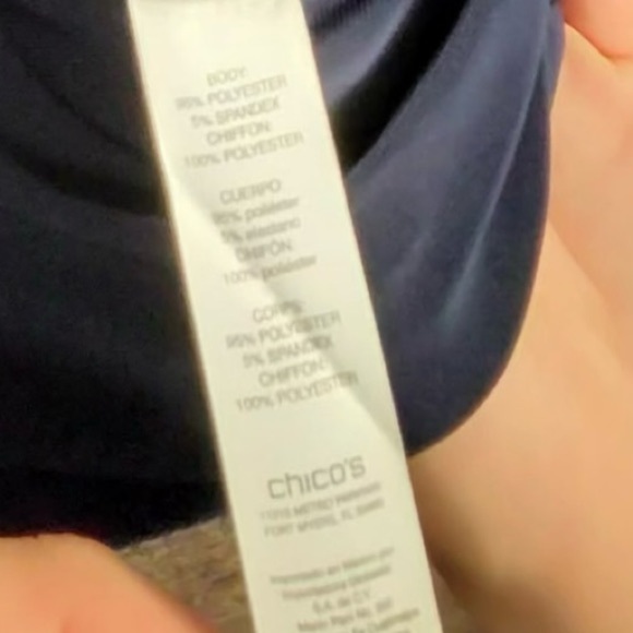 Chico's Navy Tie-Front Tank Top - Picture 5 of 6